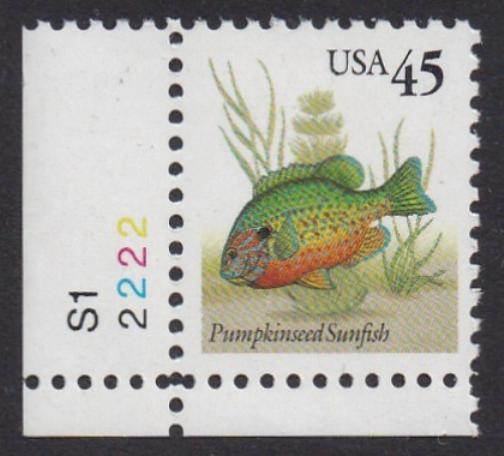 # 2481 (1992) Sunfish - Plt sgl, LL #S1-2222, MNH