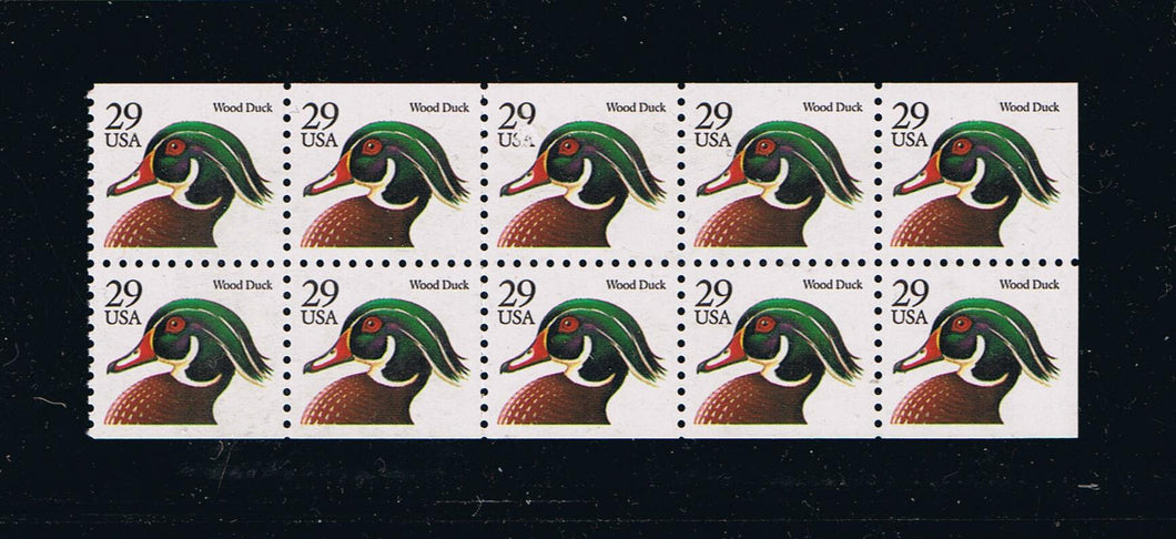 # 2484a (1991) Wood Duck, OA Tag - Bklt pane, No Tab, MNH