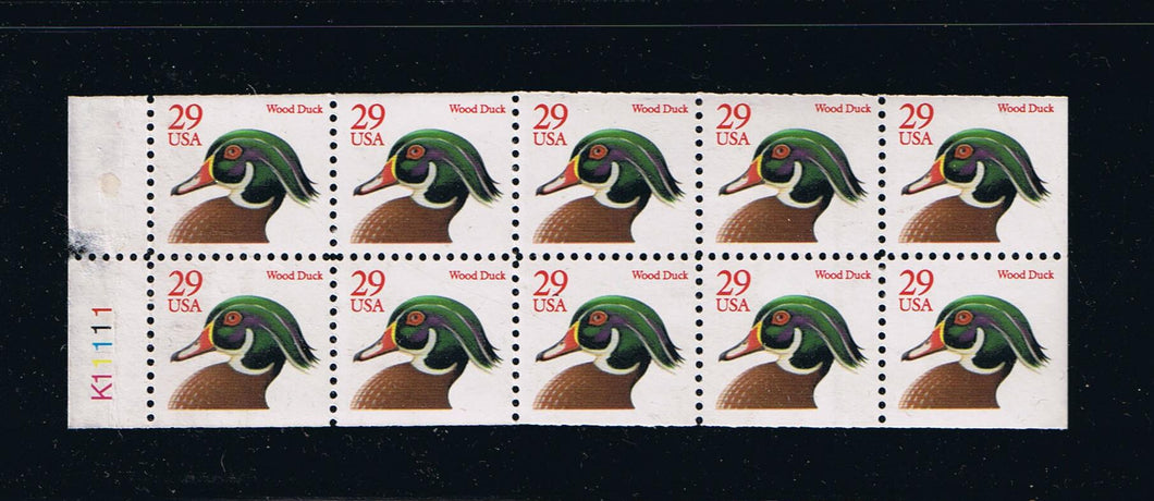 # 2485a (1991) Wood Duck - Bklt pane, #K11111, MNH