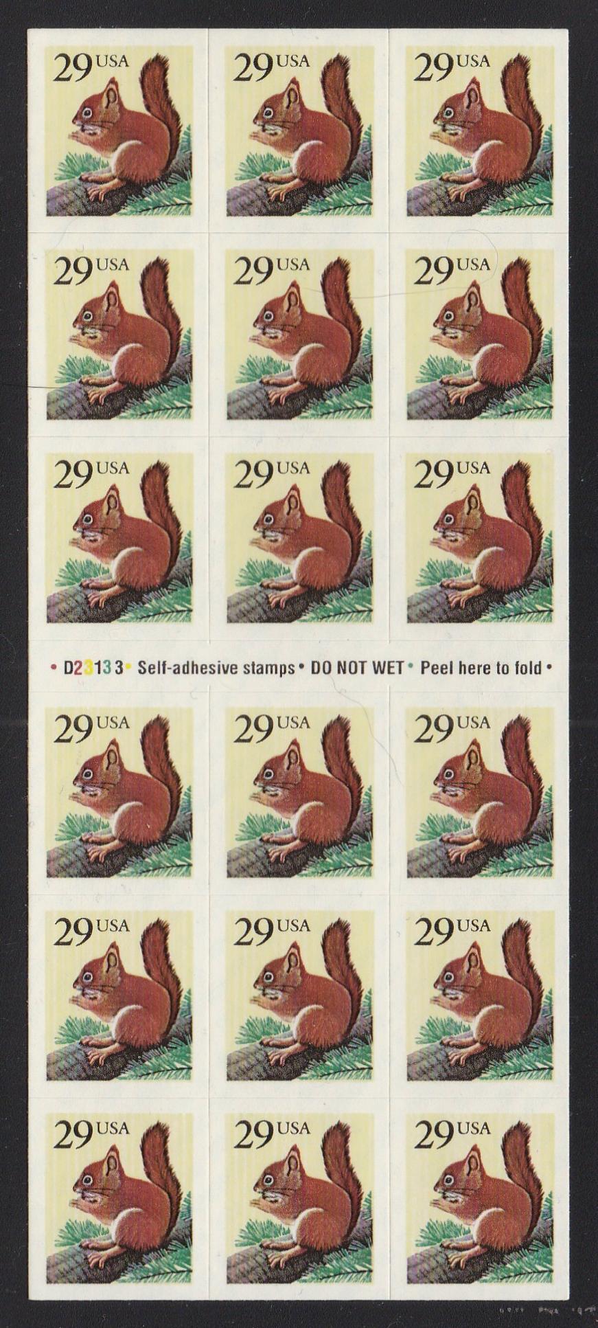 # 2489a (1993) Red Squirrel - BKLT, #D23133, MNH