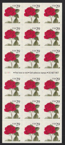 # 2490a (1993) Red Rose - BKLT, #S111, UPC 16691, MNH