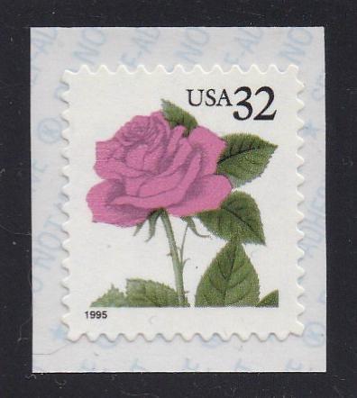 # 2492g (1995) Pink Rose - Coil sgl, MNH