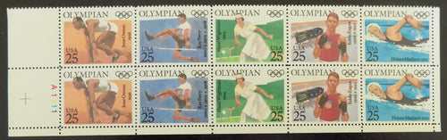 # 2496-2500 (1990) Olympians - PB, LL #A1111, MNH