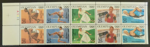 # 2496-2500 (1990) Olympians - PB, UL #A1111, MNH