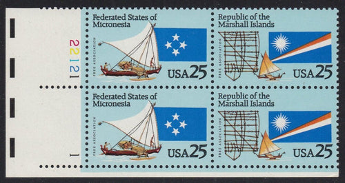 # 2506-07 (1990) Micronesia / Marshall Islands - PB, LL #22121-1, XF MNH