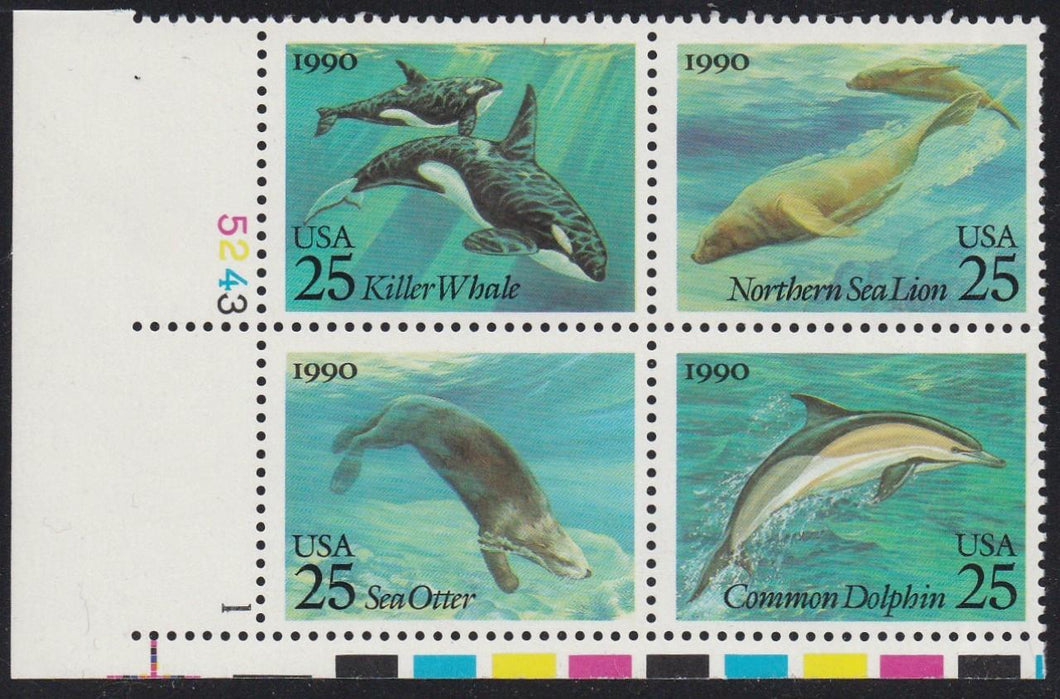 # 2508-11 (1990) Sea Life - PB, LL #5243-1, MNH