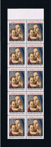 # 2514b (1990) Madonna and Child, NF - Bklt pane, #1, MNH