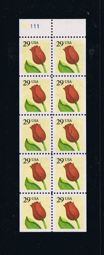 # 2527a (1991) Flower, NF - Bklt pane, #K1111, MNH