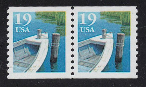 # 2529a (1993) Row Boat, Type II - Coil pr, MNH