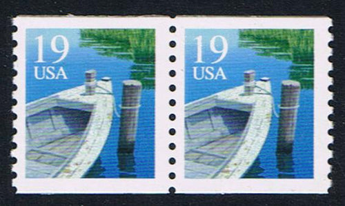 # 2529C (1994) Row Boat, 1 Loop - Coil pr, MNH