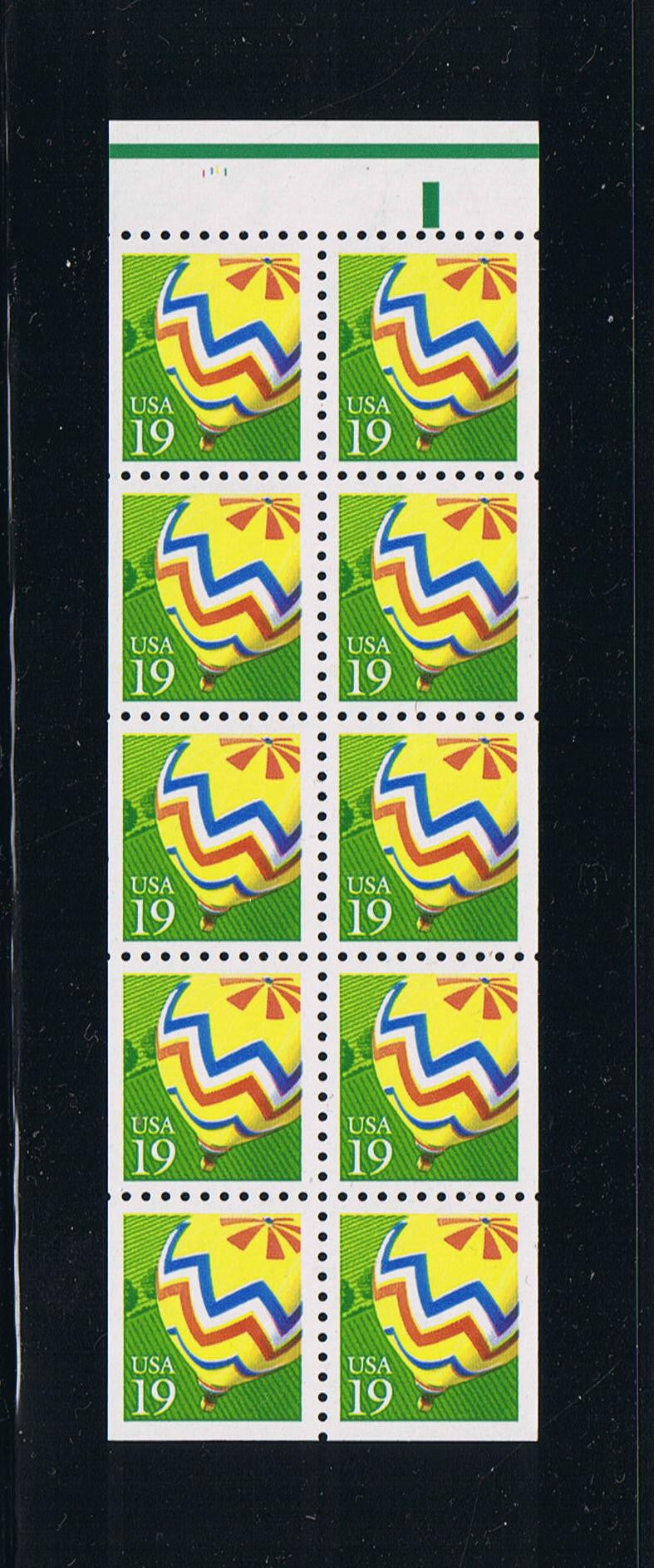 # 2530a (1991) Hot Air Balloons, NF - Bklt pane, #1111, MNH