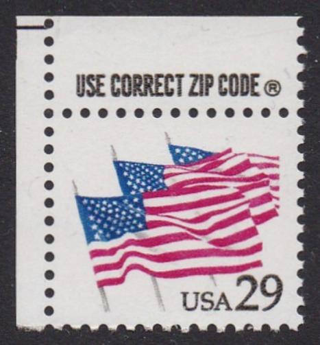 # 2531 (1991) Flags, OA - UL Zip sgl, MNH