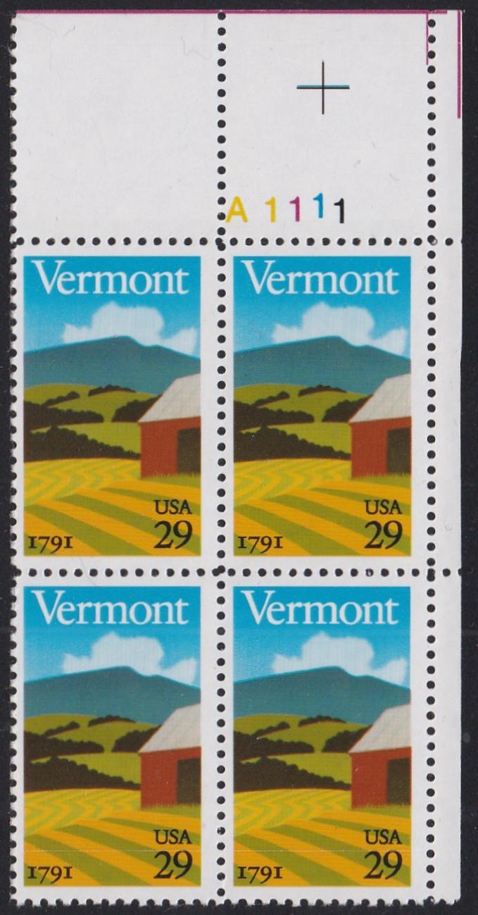 # 2533 (1991) Vermont - PB, UR #A1111, MNH