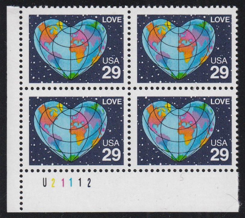 # 2535 (1991) Love - PB, CLL #U21112, MNH