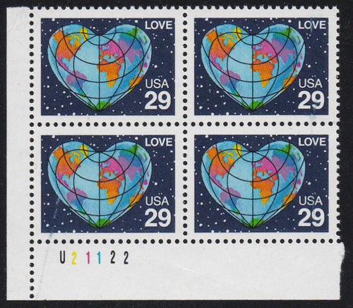 # 2535 (1991) Love - PB, CLL #U21122, MNH
