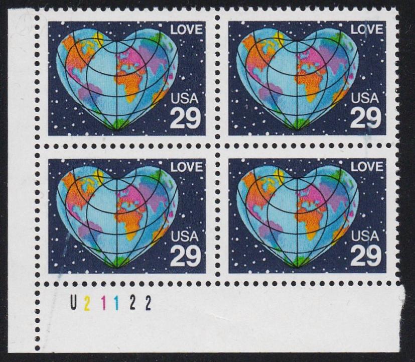 # 2535 (1991) Love - PB, CLL #U21122, MNH