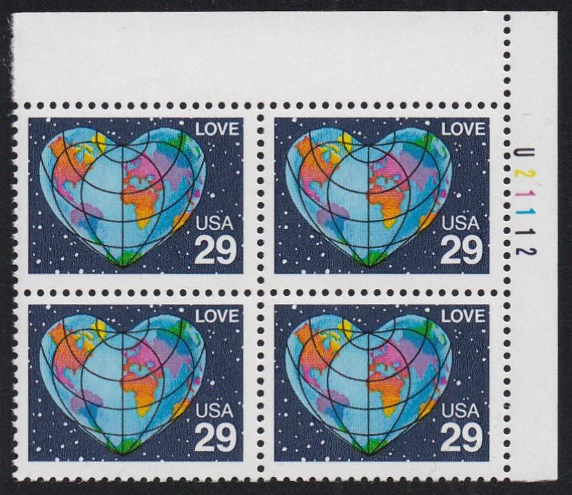 # 2535 (1991) Love - PB, UR #U21112, MNH
