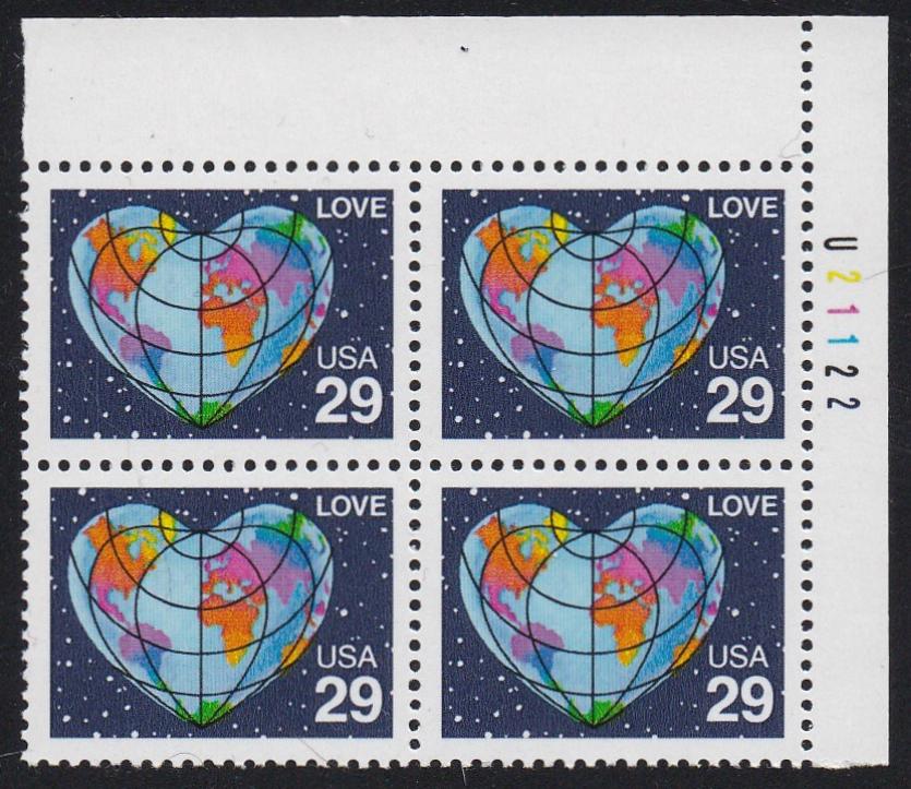 # 2535 (1991) Love, Earth - PB, UR #U21122, MNH