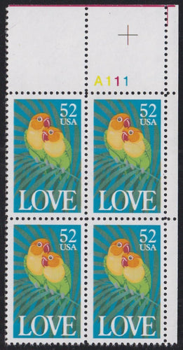 # 2537 (1991) Love Birds - PB, UR #A111, MNH