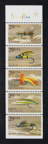 # 2549a (1991) Fishing Flies - Bklt pane, #22132, MNH