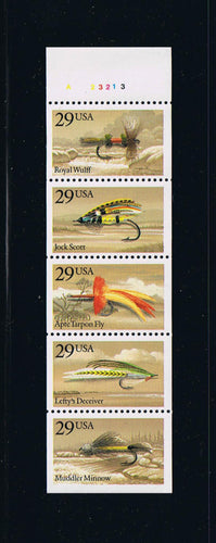 # 2549a (1991) Fishing Flies, NF - Bklt pane, #23213, MNH