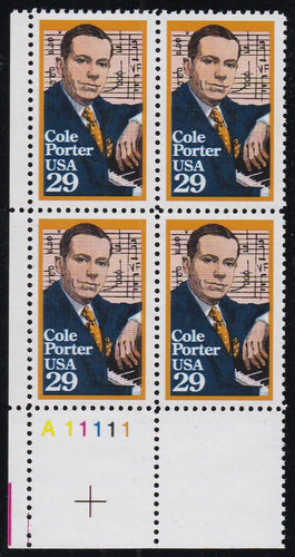 # 2550 (1991) Cole Porter - PB, LL #A11111, MNH