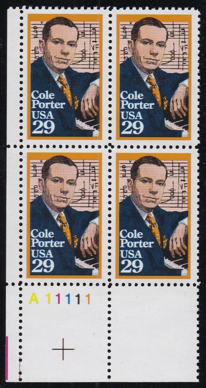 # 2550 (1991) Cole Porter - PB, LL #A11111, MNH
