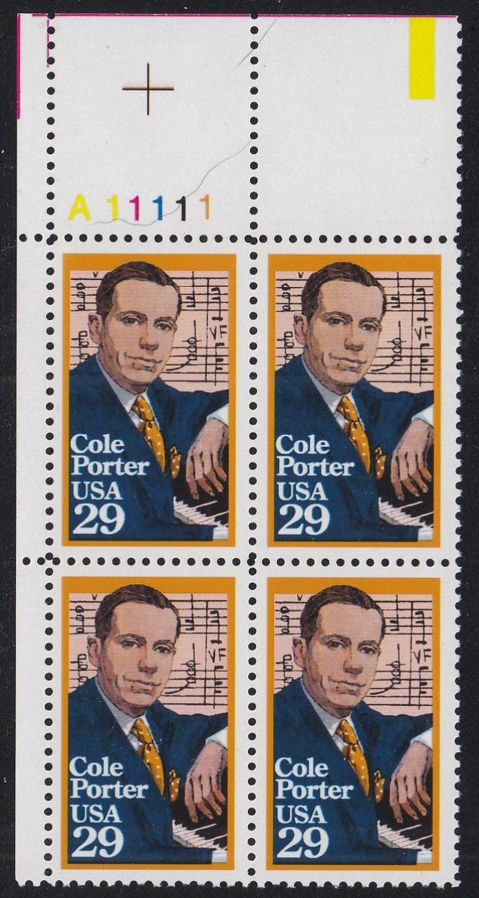 # 2550 (1991) Cole Porter - PB, UL #A11111, XF MNH