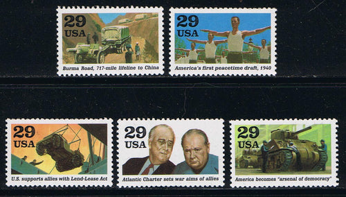 # 2559 (1991) WW II, 1941 - Sgls, Set/10, MNH