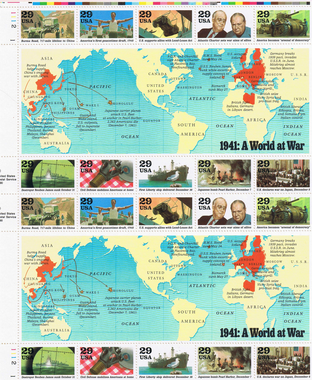 # 2559 (1991) WW II, 1941 - Pane, MNH