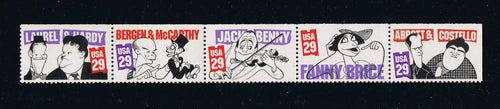 # 2566a (1991) Comedians, NF - Bklt Strip of 5, MNH