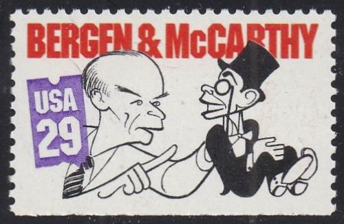 # 2563 (1991) Comedians, Bergen & McCarthy - Bklt sgl, MNH