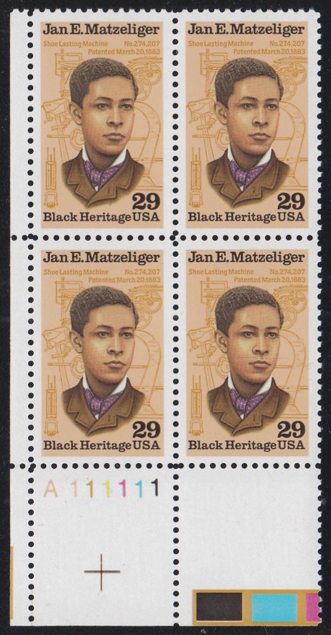 # 2567 (1991) Matzeliger - PB, LL #A111111, MNH
