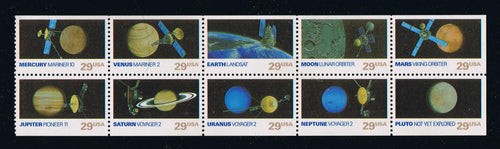 # 2577a (1991) Space / Planets, NF - Bklt pane, No Tab, MNH
