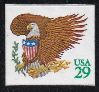 # 2596 (1992) Eagle, Green - Bklt sgl, MNH