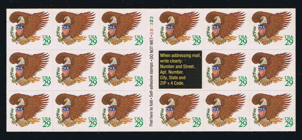 # 2596a (1992) Eagle, Green - BKLT, #D32322, MNH