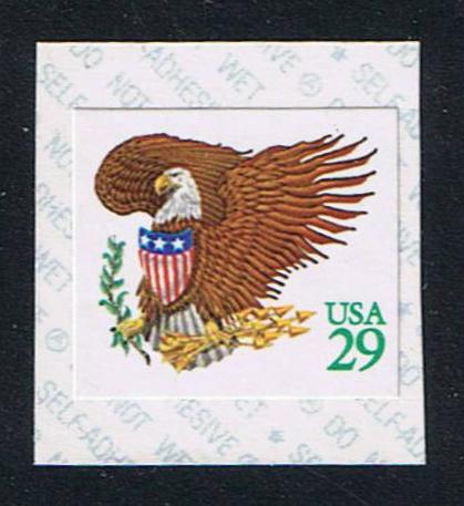 # 2596v (1992) Eagle, Green - Coil sgl, MNH