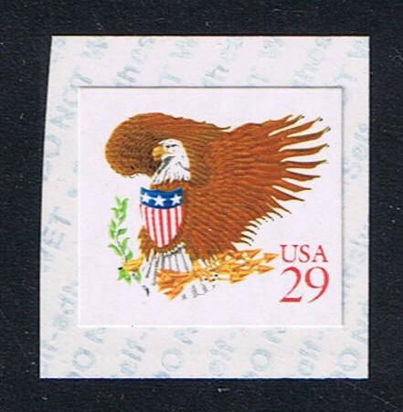 # 2597v (1992) Eagle, Red - Coil sgl, MNH