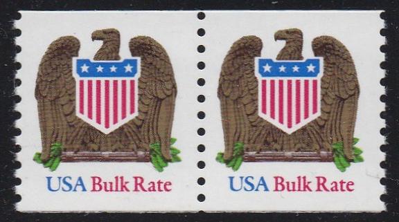 # 2604 (1993) Eagle & Shield, LGG - Coil pr, MNH