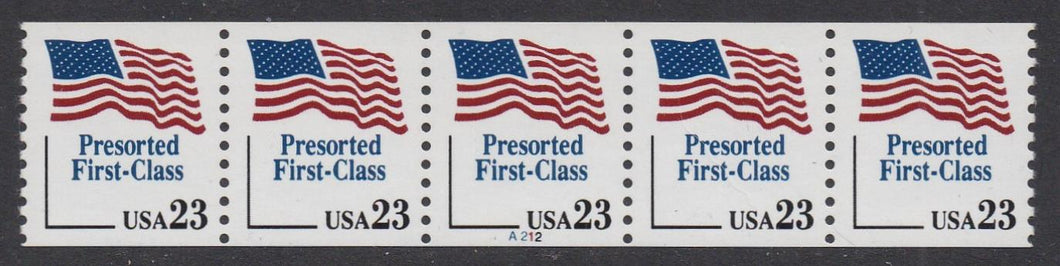 # 2605 (1991) Flag, Presort First Class - PS/5, #A212, VF MNH