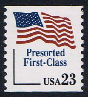 # 2605 (1991) Flag, Presort First Class - Coil sgl, XF MNH