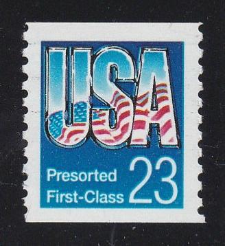 # 2606 (1992) Flag, Presort First Class - Coil sgl, XF MNH