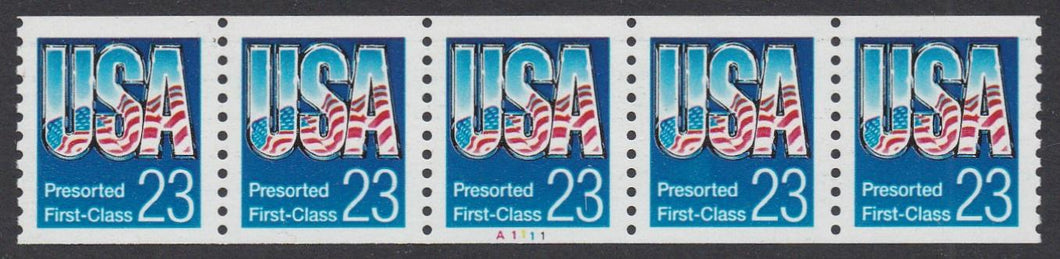 # 2606 (1992) Flag, Presort First Class - PS/5, #A1111, XF MNH