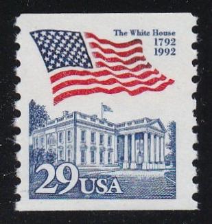 # 2609 (1992) Flag over White House - Coil sgl, MNH