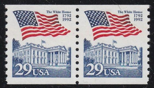 # 2609 (1992) Flag over White House - Coil pr, XF MNH