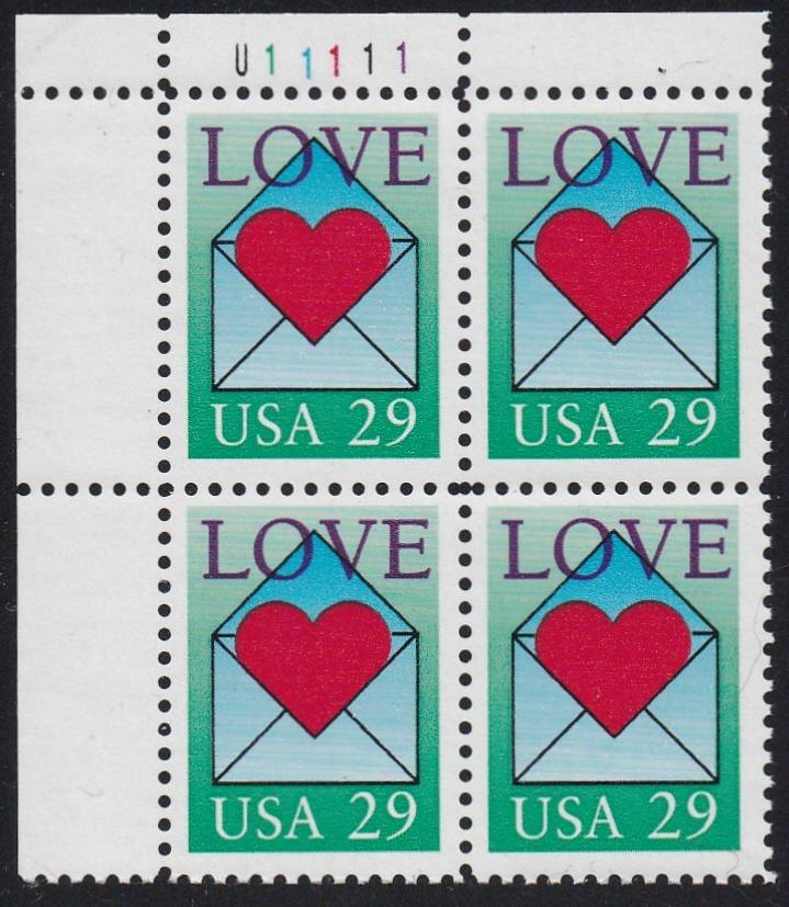 # 2618 (1992) Love - PB, UL #U11111, MNH