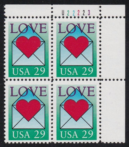 # 2618 (1992) Love - PB, UR #U22223, MNH