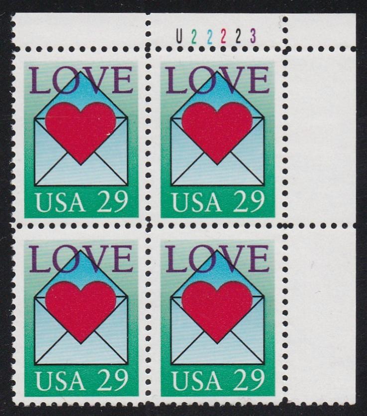 # 2618 (1992) Love - PB, UR #U22223, MNH