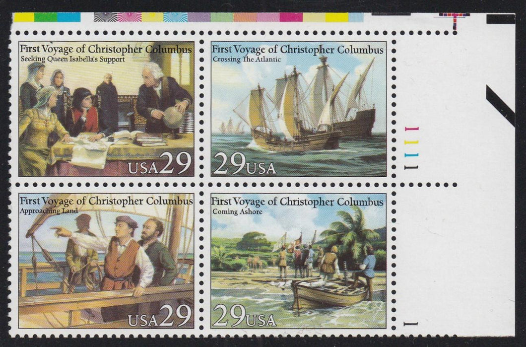 # 2620-23 (1992) Voyages of Columbus - PB, UR #1111-1, MNH