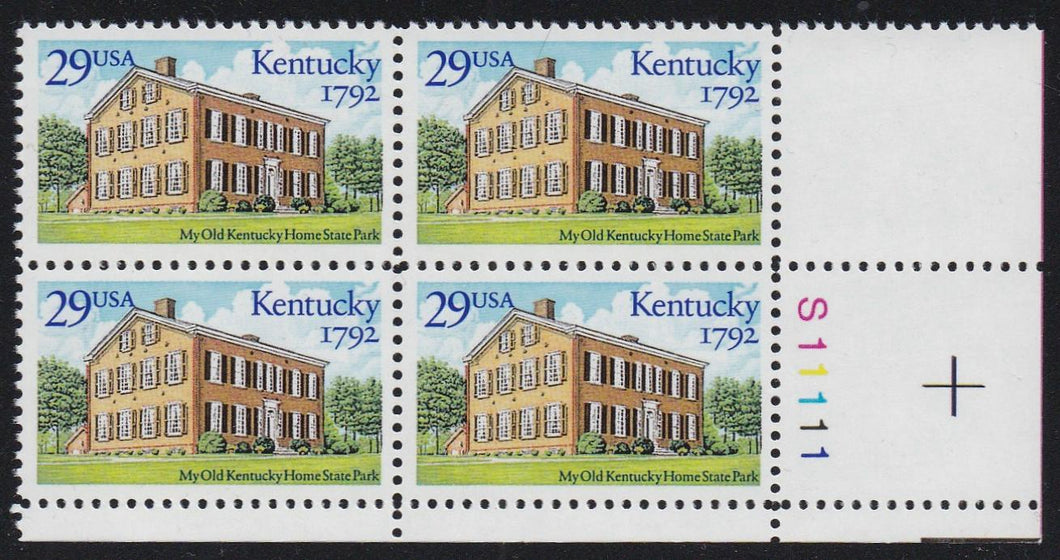 # 2636 (1992) Kentucky Statehood - PB, LR #S11111, MNH